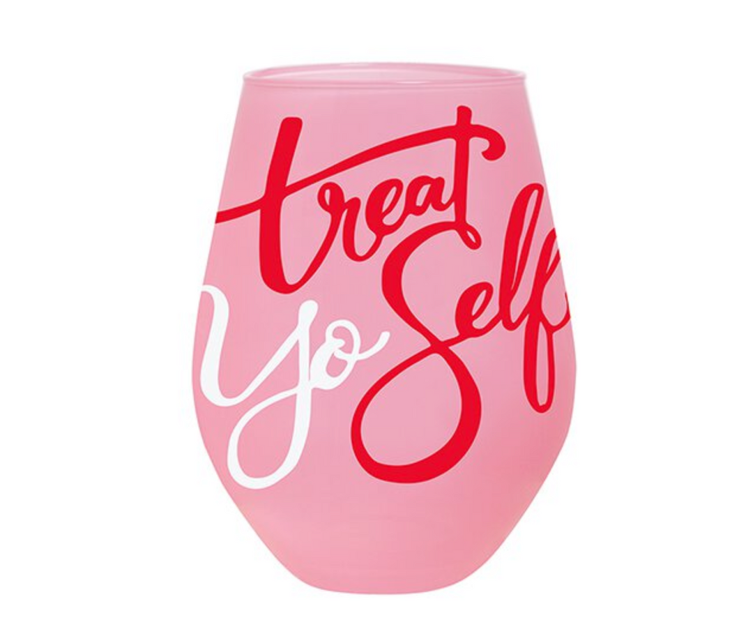 Jumbo Treat Yo Self Wine Glass