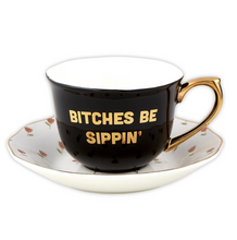 Load image into Gallery viewer, B*itches Sippin Saucer Set
