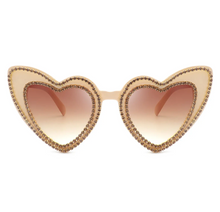Load image into Gallery viewer, Rhinestoned Heart Sunnies
