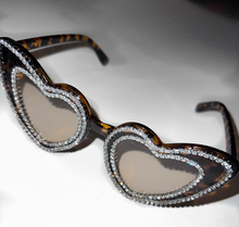 Load image into Gallery viewer, Rhinestoned Heart Sunnies
