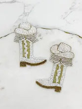 Load image into Gallery viewer, Cowgirl Boot Beaded Earrings
